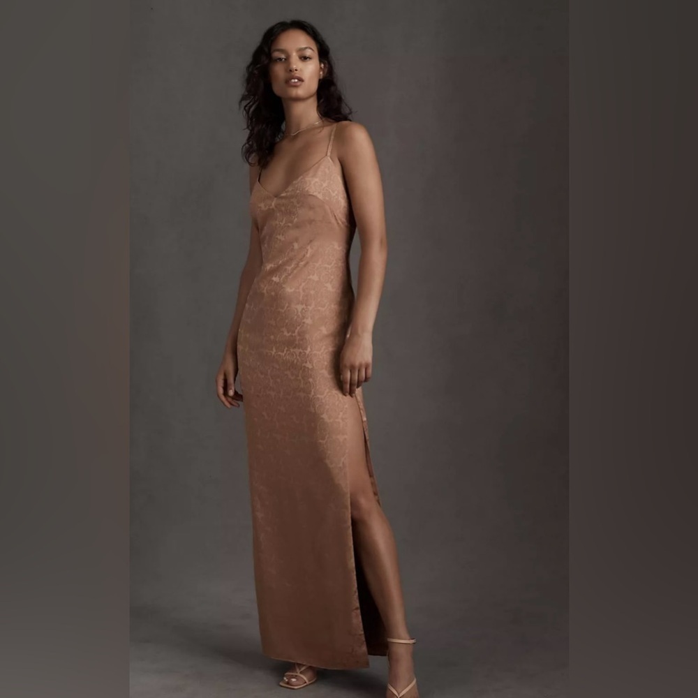 Anthropologie Fame and Partners Arya Jacquard Slip Dress, Size 6 (v)